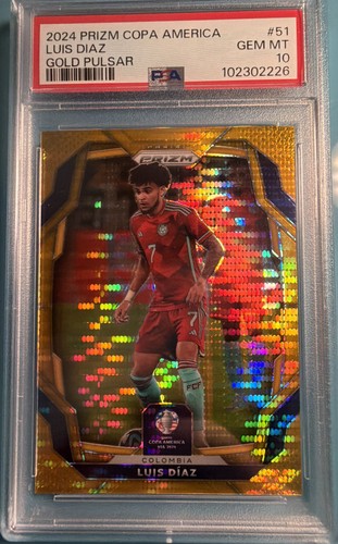 2024 Panini Prizm CONMEBOL Copa America - Luis Diaz #51 Gold Pulsar Prizm /10