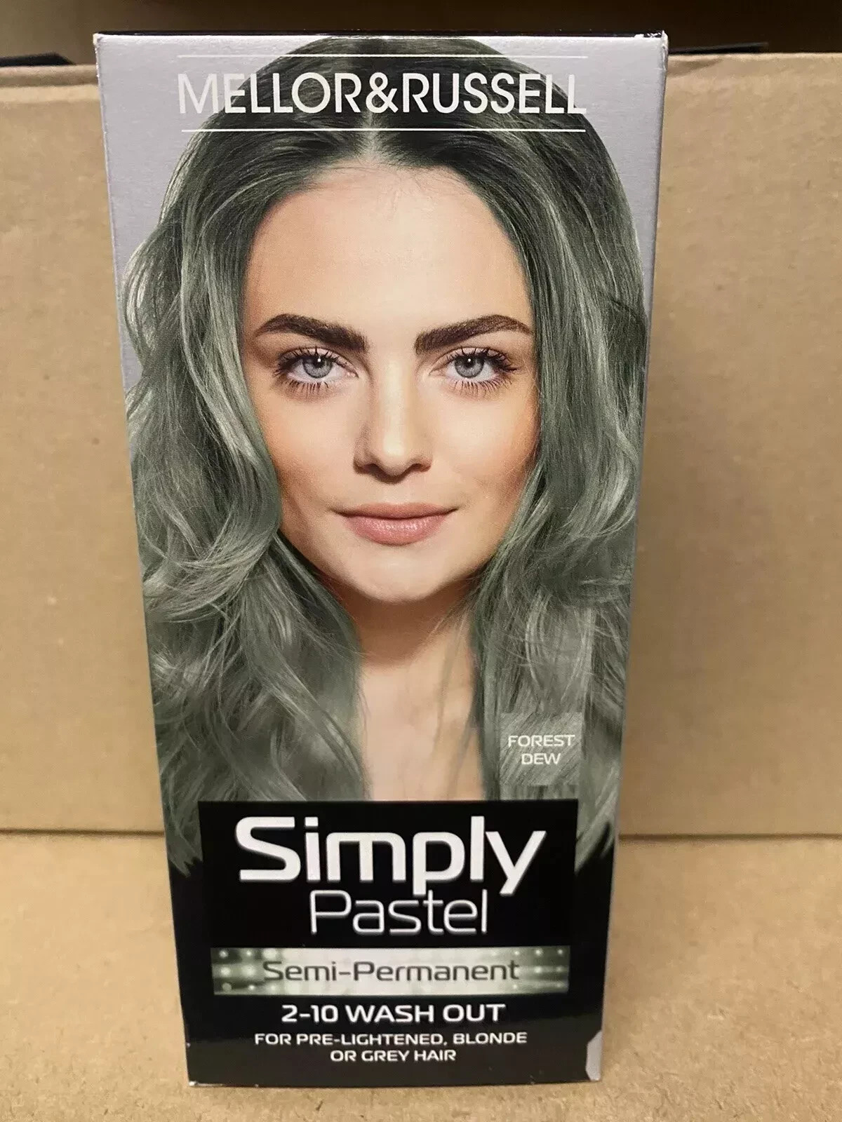 3 Boxes Mellor  Russell Simply Pastel Semi Permanent Hair Colour Dye Forrest Dew