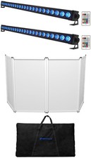 Rockville RFAAW DJ Event Facade Booth Bag Scrim 2 Rechargeable Light Strips