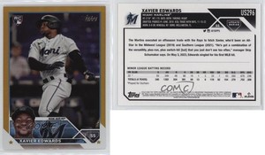 2023 Topps Update Gold Foil Xavier Edwards #US296 Rookie RC