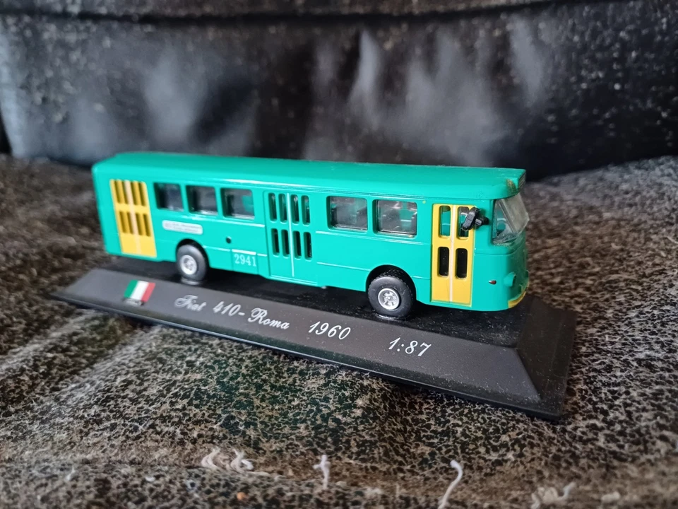 Autobus Fiat 410 Atac Roma Urbano H0 1/87 limited edition Metallo Rarissimo  - Immagine 2 di 4