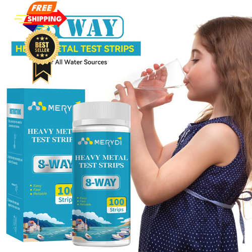 Heavy Metals Water Test Strips (8 Tests) - 100ct Home Testing Kit for...