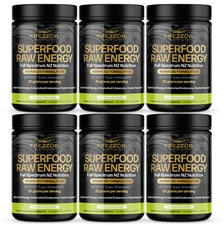 Natural Superfoods Raw Energy, Green Power, Vegan Hemp Health Aid FREZZOR 6 Pack
