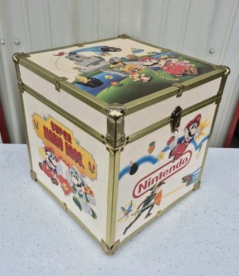 Rare Vintage 1980s Nintendo Super Mario Bros 3 Zelda Wooden Toy Chest Storage