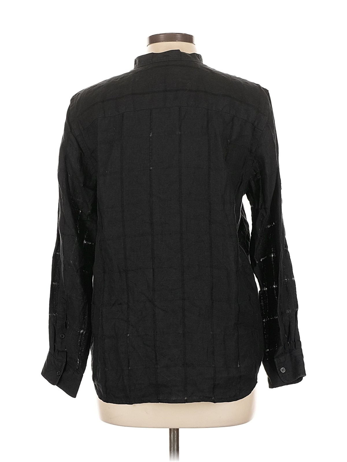 Lauren by Ralph Lauren Women Black Long Sleeve Button-Down Shirt L thumbnail 2