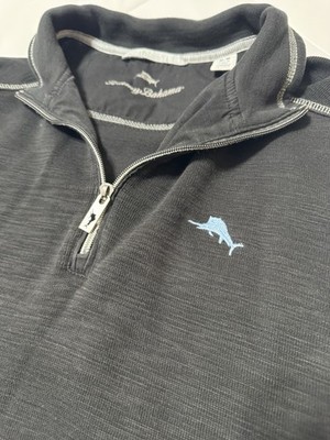 Tommy Bahama Montego Beach Half-Zip Sweatshirt - Large Black. Excellent Cond.