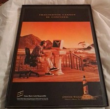 Johnnie Walker Black Label Framed Print Ad 1997 8.5x11
