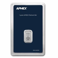 1 gram Platinum Bar - APMEX (In TEP) 3748.90 per troy oz