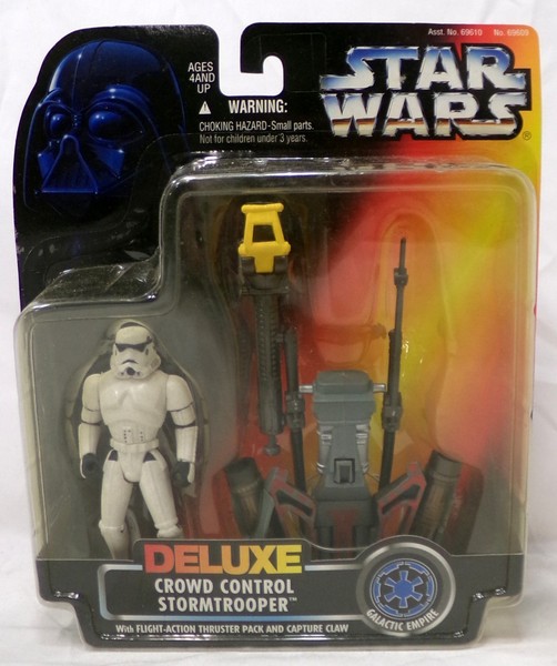 "Star Wars Potf Deluxe Crowd Control Stormtrooper 3.75\" Figur Hasbro 1996 Neu"-image