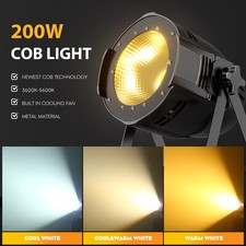 200W COB LED Par Light Adjustable Color Temperature DMX Control Wash Light DJ