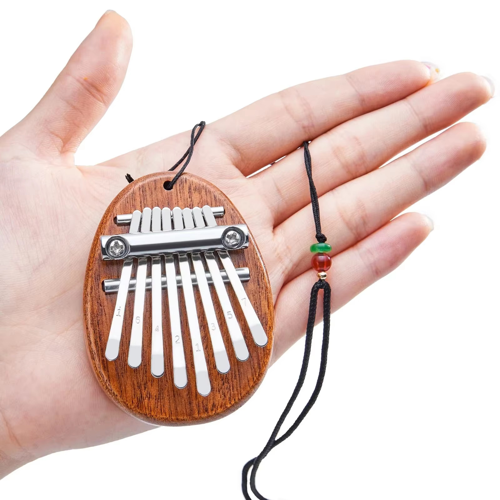 1 Piece 8-Key Mini Kalimba - Cute Water Drop Portable Thumb Piano with Exquisite