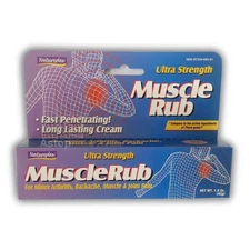 Muscle Rub Ultra Strength Backache Menthol 1% Fast Penetrating Cream 1.5oz 06/28
