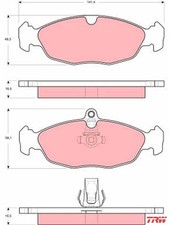 TRW GDB1569 Bremsbelagsatz für Scheibenbremse Bremsbelagsatz Bremsbeläge 
