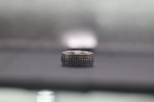 Men  s Sterling Silver Greek Key Band Ring Bold  Timeless Design