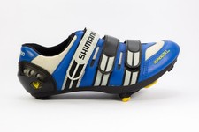 Shimano Men's Size US 8.5 Road Cycling Shoes SH-R097B SPD SL Blue Black