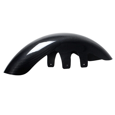 100% Black Carbon Fiber Inverted Front Fender for Harley 24-25 CVO Road Glide ST