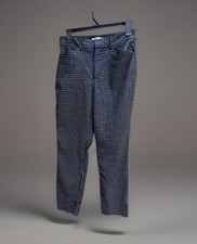 Nine West Slim Ankle Pants With White Plaid Size 8