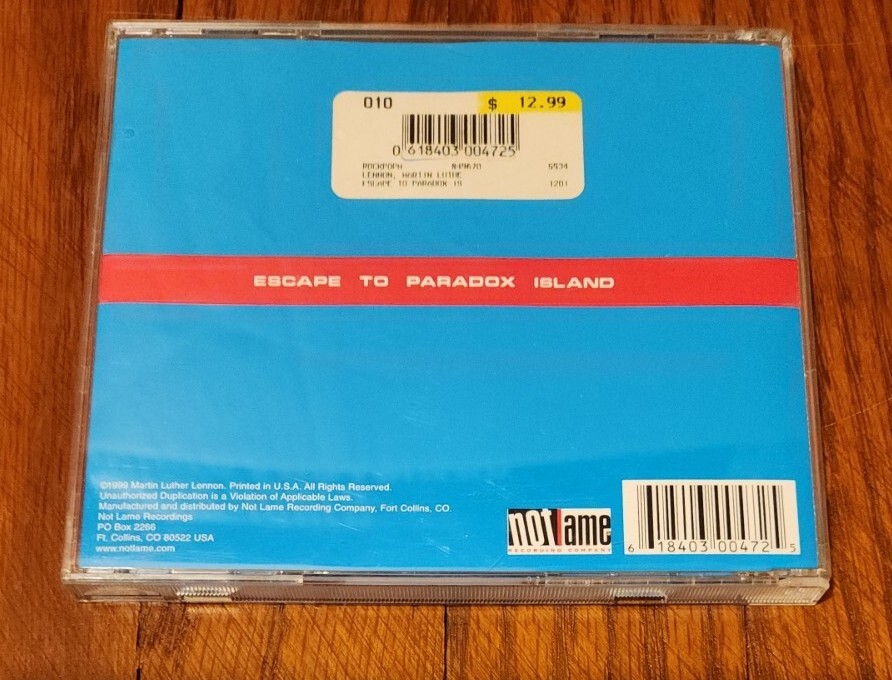 Martin Luther Lennon - Escape To Paradox Island (US IMPORT) CD