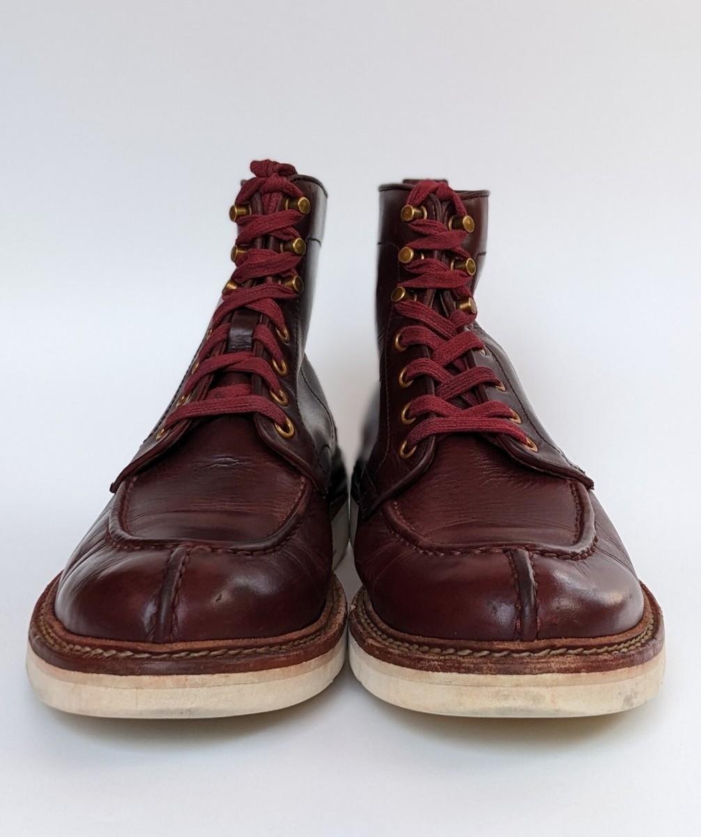 VISVIM Norwegian Split Toe Maroon Leather Boots Size 7 US | 6 UK