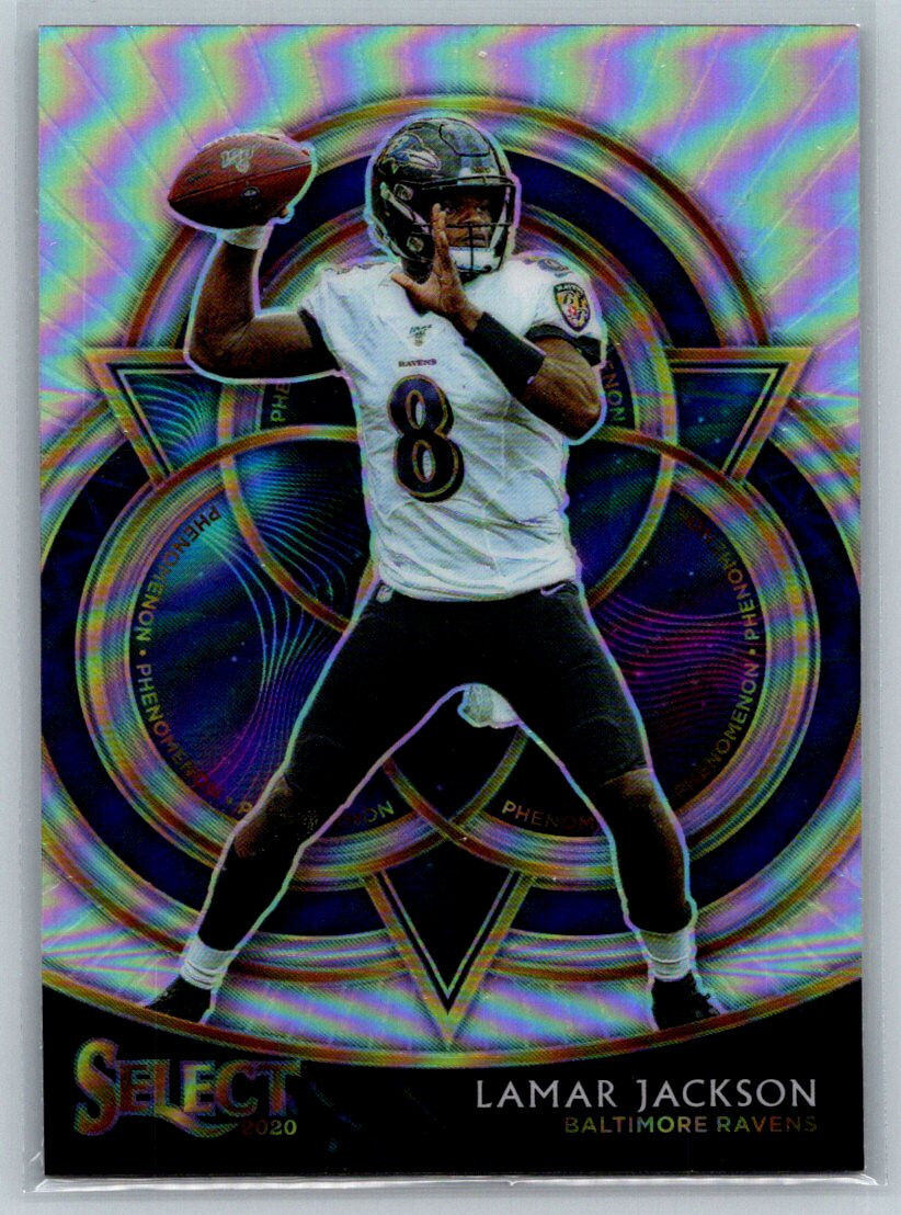 2020 Panini Select Phenomenon Silver Prizm #P2 Lamar Jackson Ravens TC4544