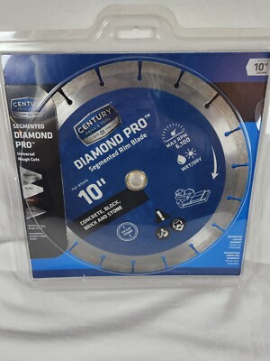 Century Drill & Tool 75474 Segmented Rim Diamond Pro Saw Blade, 10''