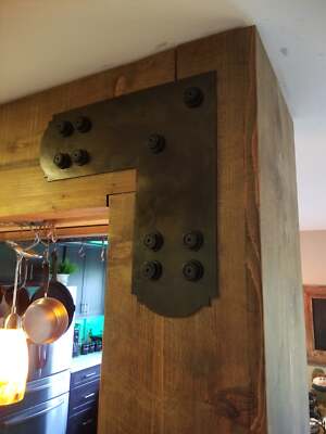 Decorative Design L Bracket for 8'' Post, 8x8 L Support Bracket, Pergola