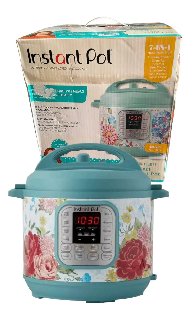 The Pioneer Woman Blooming bouquet Instant Pot Multi-Use 7-in-1 Cooker 6  Quart