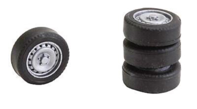 FALLER CAR SYSTEM 4 Tyres & Rims Mercedes Sprinter & VW T5 HO 1/87 Scale 163108