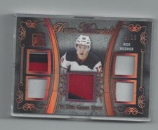  NICO HISCHIER  IN THE GAME USED 2017-18 HOCKEY RARE MATERIALS CARD ROOKIE YEAR 