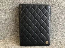Authentic Chanel Agenda GM Day Planner Cover Coco Mark Black Notebook Cover