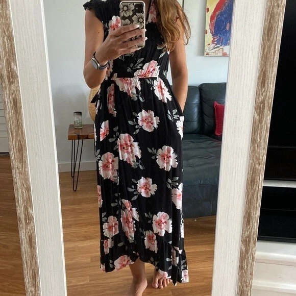Band of gypsies cheap black floral dress