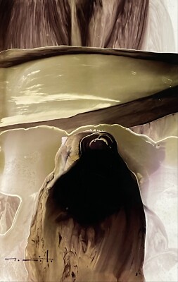 Jose Tonito Original art Painting.WANDERING 7.Mysterious Nomad.Incredible figure