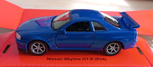 WELLY - NISSAN SKYLINE GT-R R34 AZUL 1:34-1:38 *NUEVO* - Imagen 4 de 9