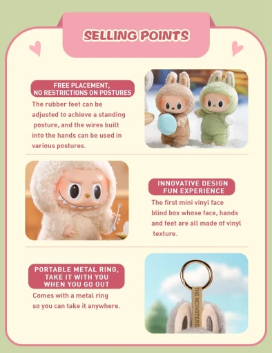 POP MART Labubu The Monsters Etciting Macaron Plush Series