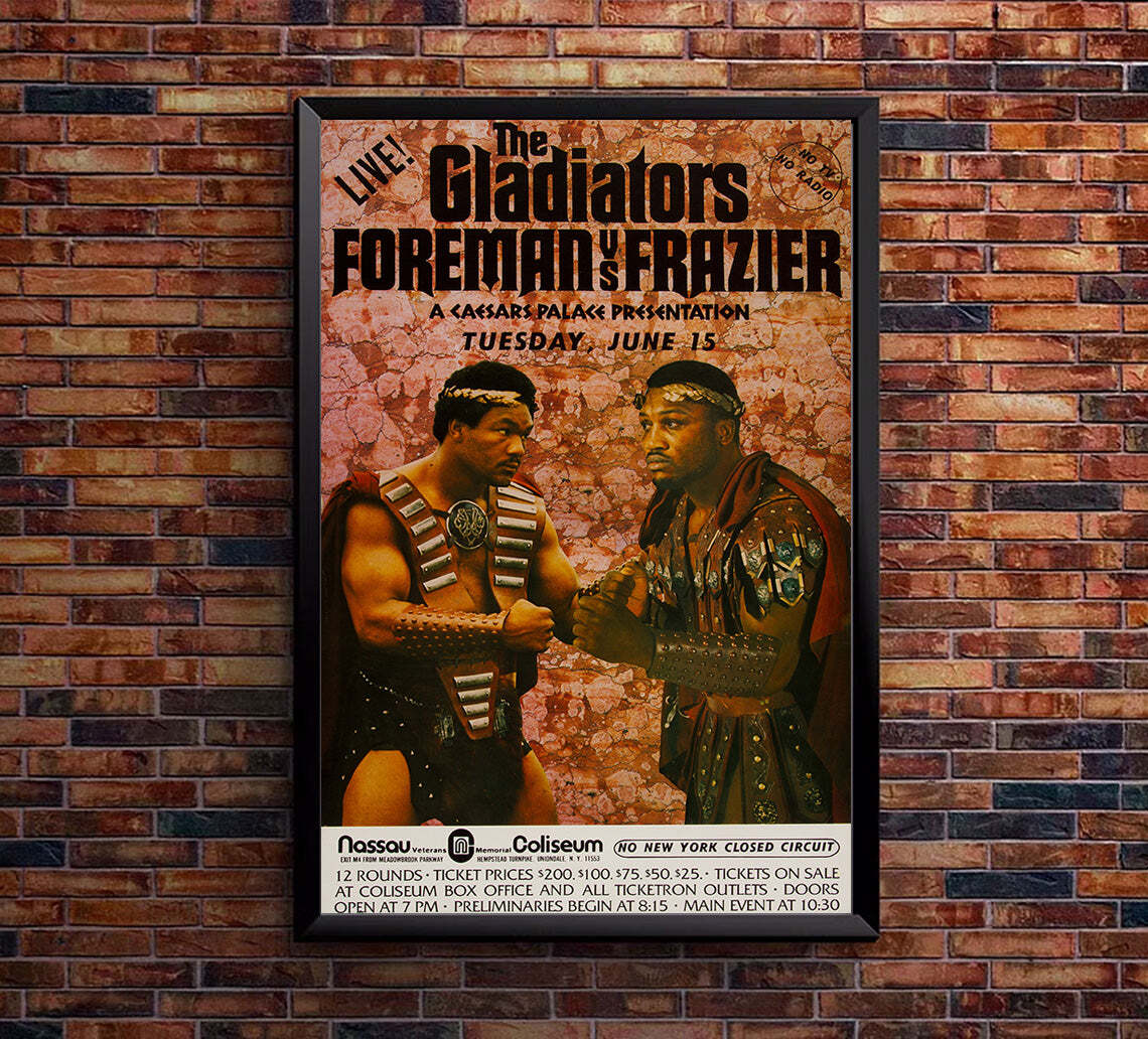 George Forman vs Joe Frazier 2 -1976 - Boxing Sports Poster | eBay