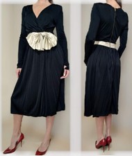 🆓US🛃  D&G Dolce & Gabbana ribbon detail black dress IT 42