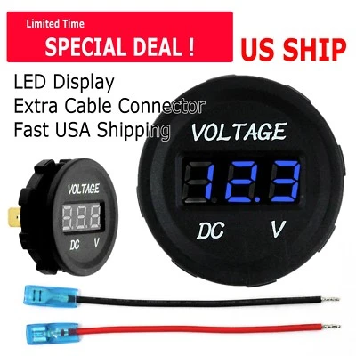 MINIDUINO LED Digital Display Voltmeter Car Motorcycle Voltage Volt Gauge Panel Meter 12V