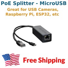 48V 5V PoE Power Over Ethernet Splitter USB MicroUSB Adapter Raspberry Pi ESP32