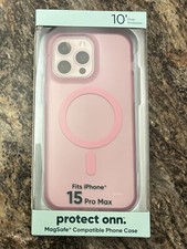 Różowe etui iPhone 15 Pro Max, współpracuje z MagSafe Hybrid odporne na wstrząsy smukłe cienkie Cvr