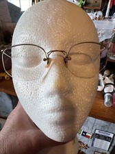 Vtg AO 1/10 12KGF Vintage Antique Eyeglasses Rimless, 12k Gold Filled