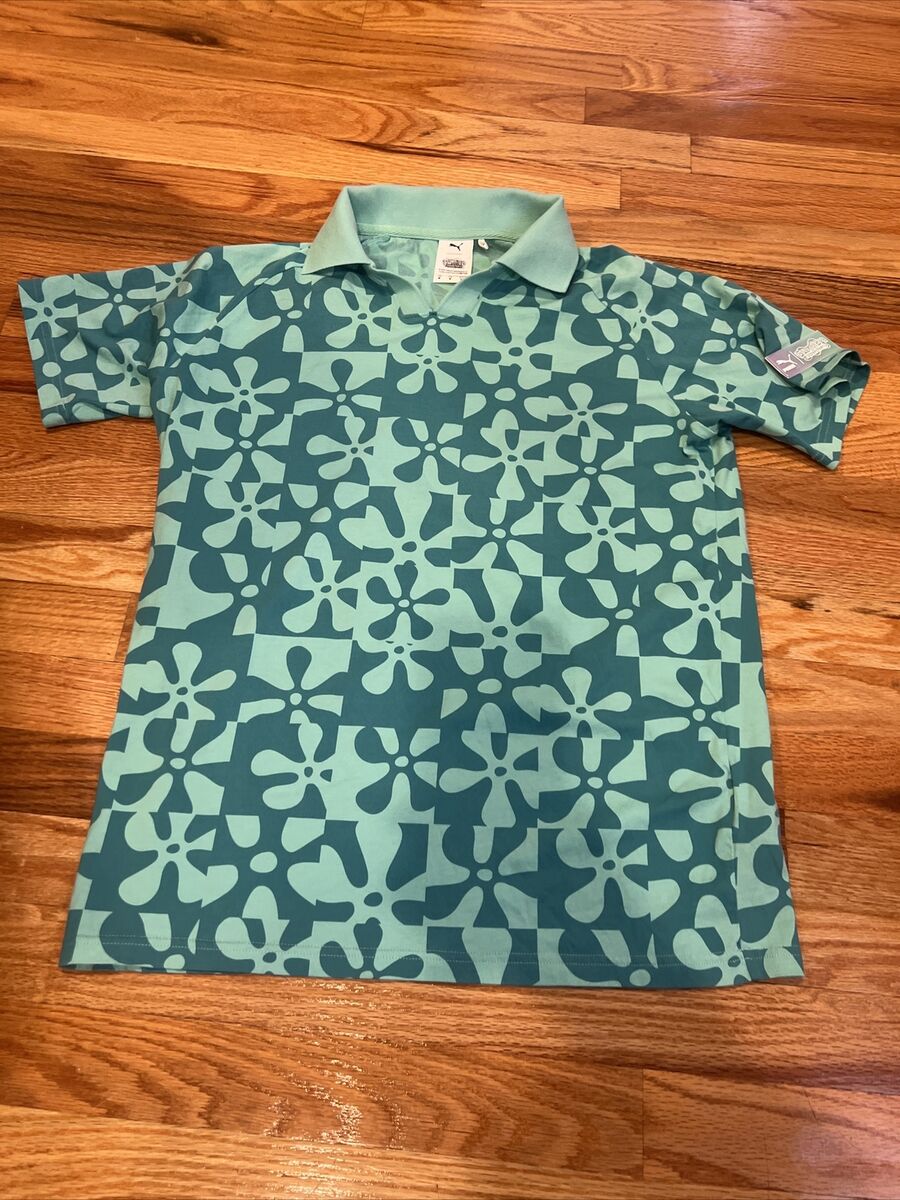 ■PUMA■ Puma Spongebob AOP V-neck Polo Short Sleeve T-Shirt PUMA spongebob SquarePants Polo Shirt Size Medium | eBay