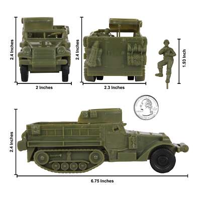 BMC CTS WW2 US M3 Halftrack OD Green Classic Toy Soldier Plastic
