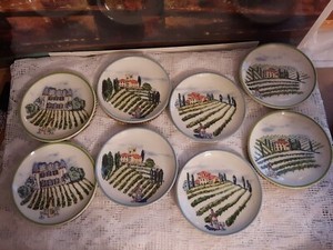 BIA Cordon Bleu Set Of 8 ,4 Inch Coasters 2 Of Each Style