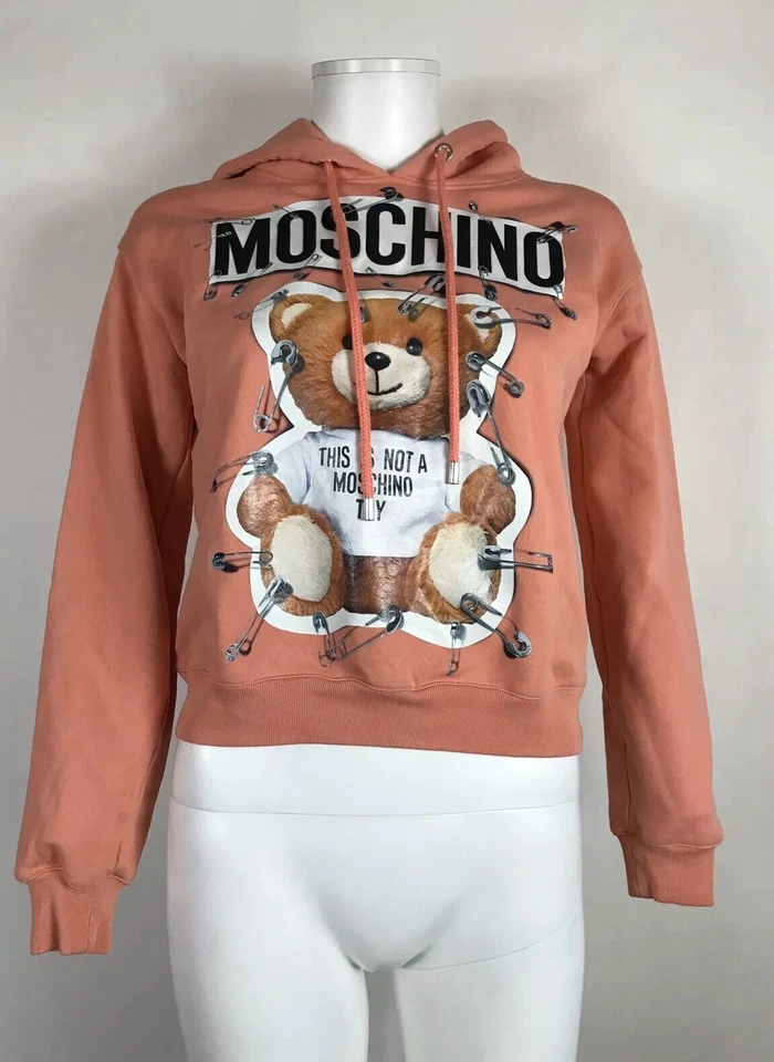 Vtg Moschino Teddy Bear Print Sweatshirt XS - Изображение 3 из 4