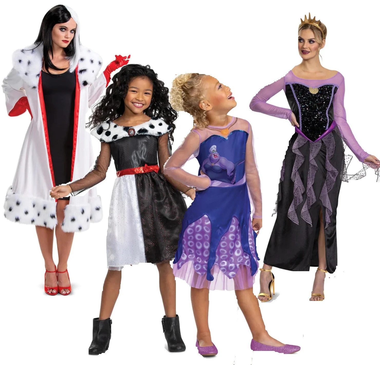 Disney Villano Disfraz Mujer Chica Ursula Cruella Disfraz Cuento de Hadas