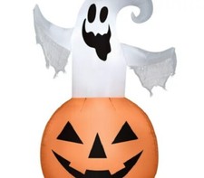 Airblown Inflatables 4.4FT Tall Halloween Inflatable Happy Ghost and pumpkin nib
