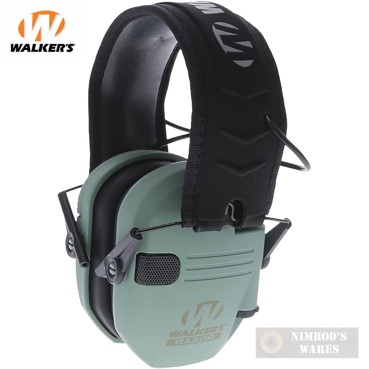 Walker's RAZOR SLIM ELECTRONIC EAR MUFFS NRR 23 dB Sage GWP-RSEM