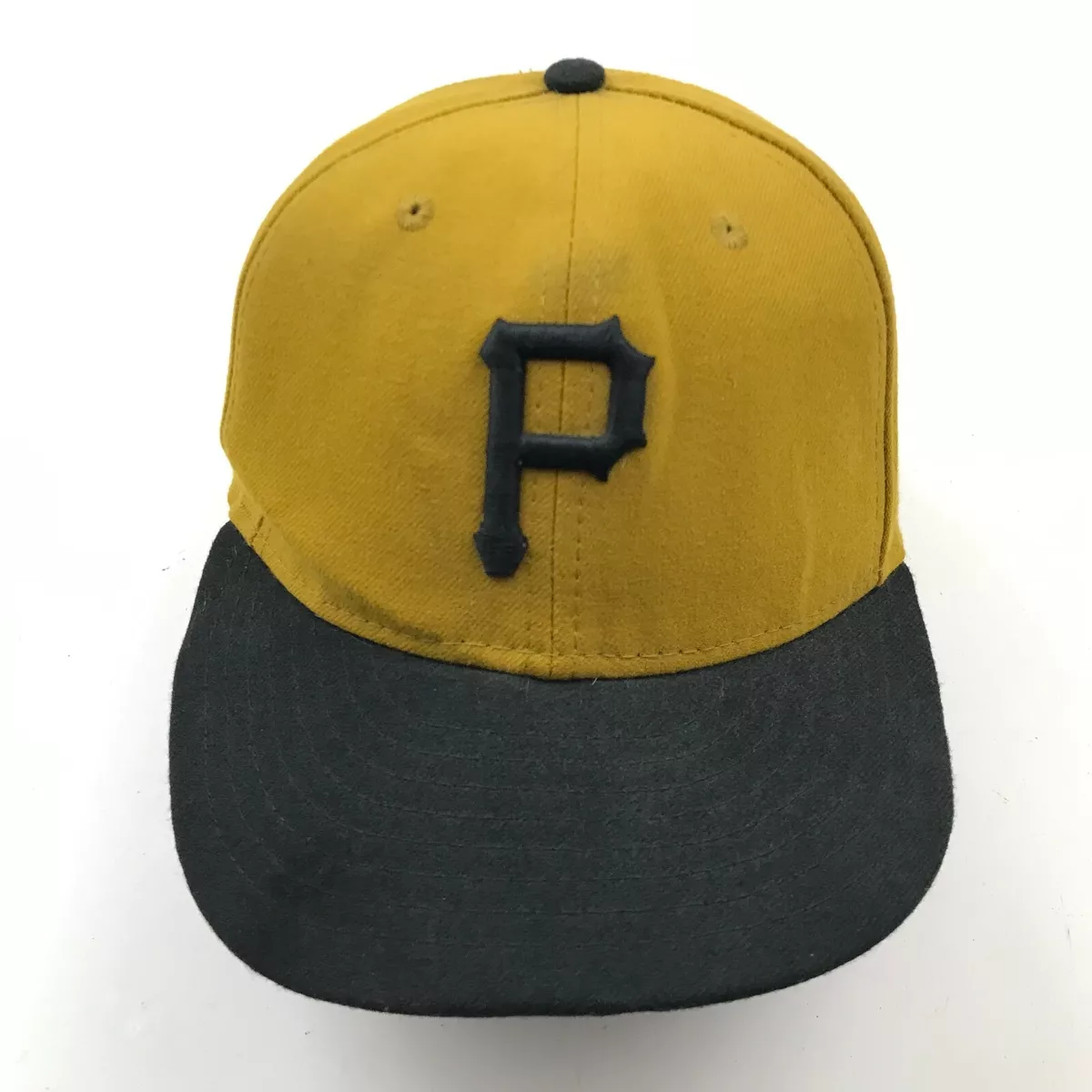 VINTAGE Pittsburgh Pirates Hat Cap Size 7 Yellow New Era Embroidered MLB  USA 90s