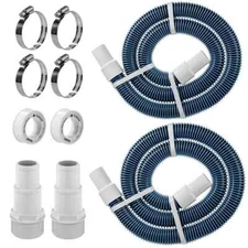 1.5" 6ft Pool Filter Pump Hose Kit for Above Ground Swimming Pools Vacuum Ski...