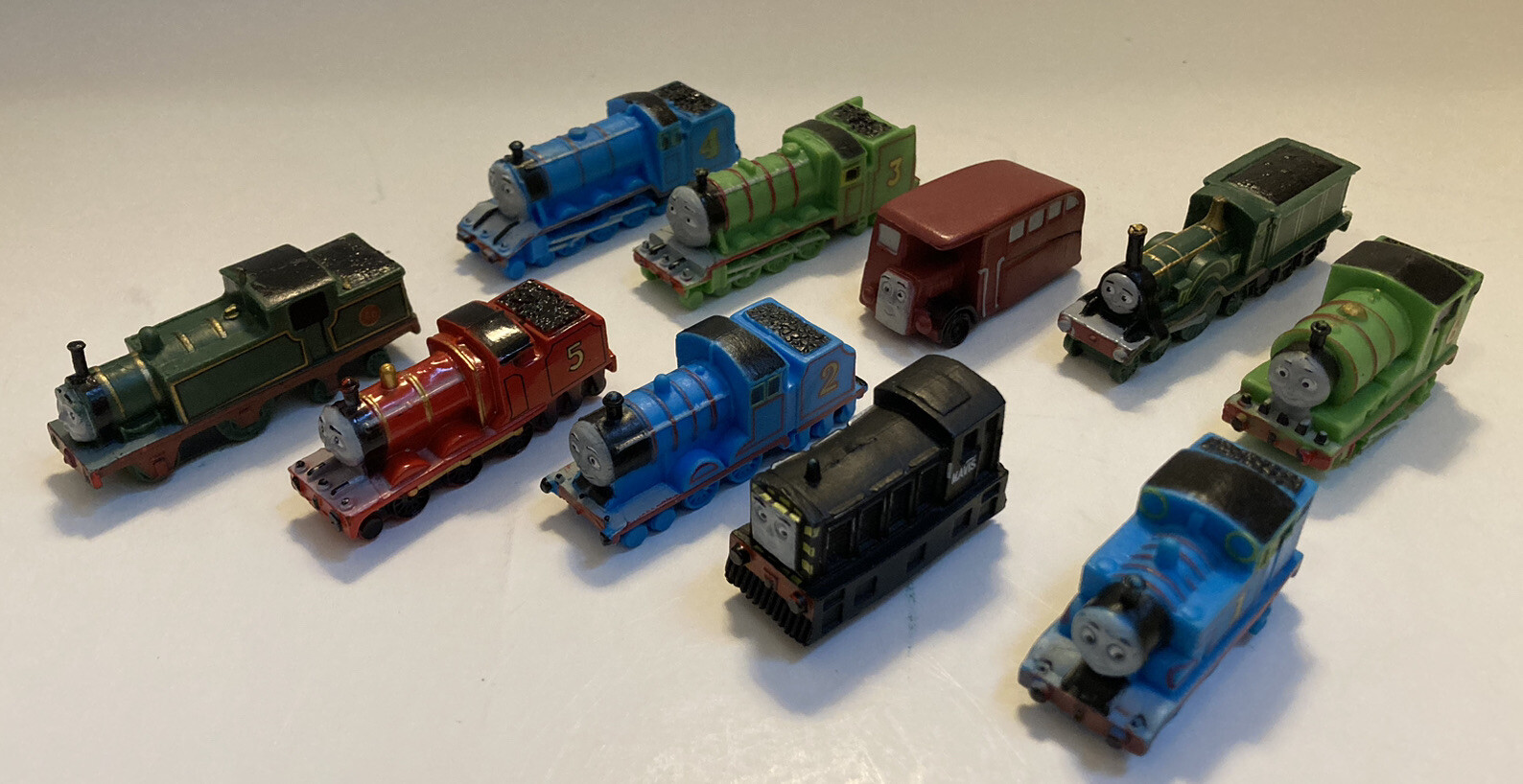 Lot 10 Thomas The Train & Friends Mini PVC Cake Toppers Rubber Tank Engines